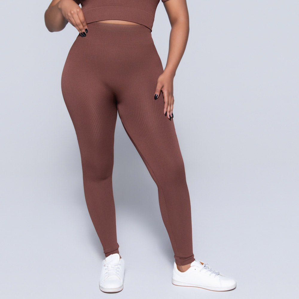 Brown Active Wear Gym Pants