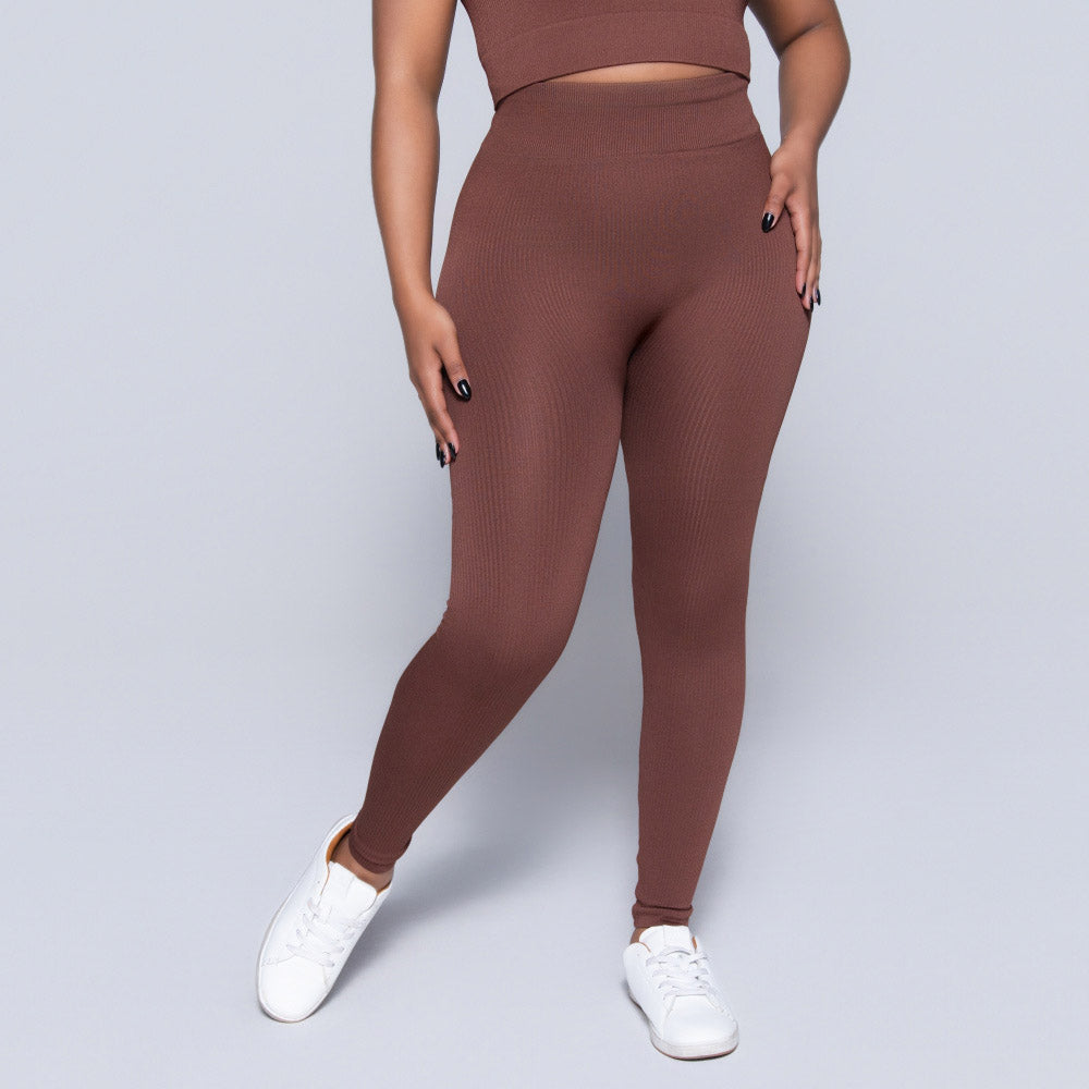 Brown Active Wear Gym Pants