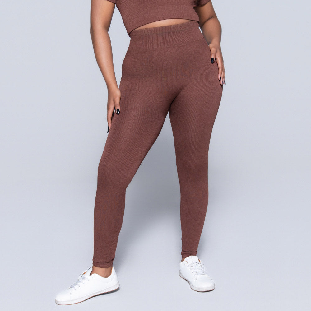 Brown Active Wear Gym Pants