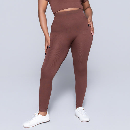 Brown Active Wear Gym Pants
