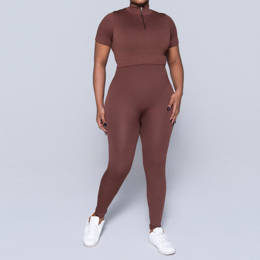 Brown Active Wear Gym Pants