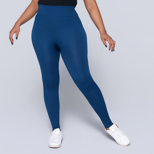 Royal Blue Ribbed Gym  Leggings