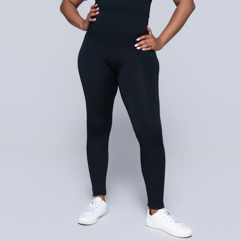 Black Frill Edit Gym Pants
