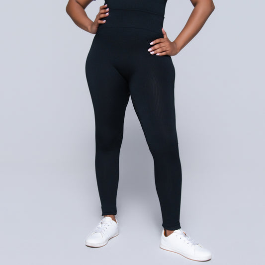 Black Frill Edit Gym Pants