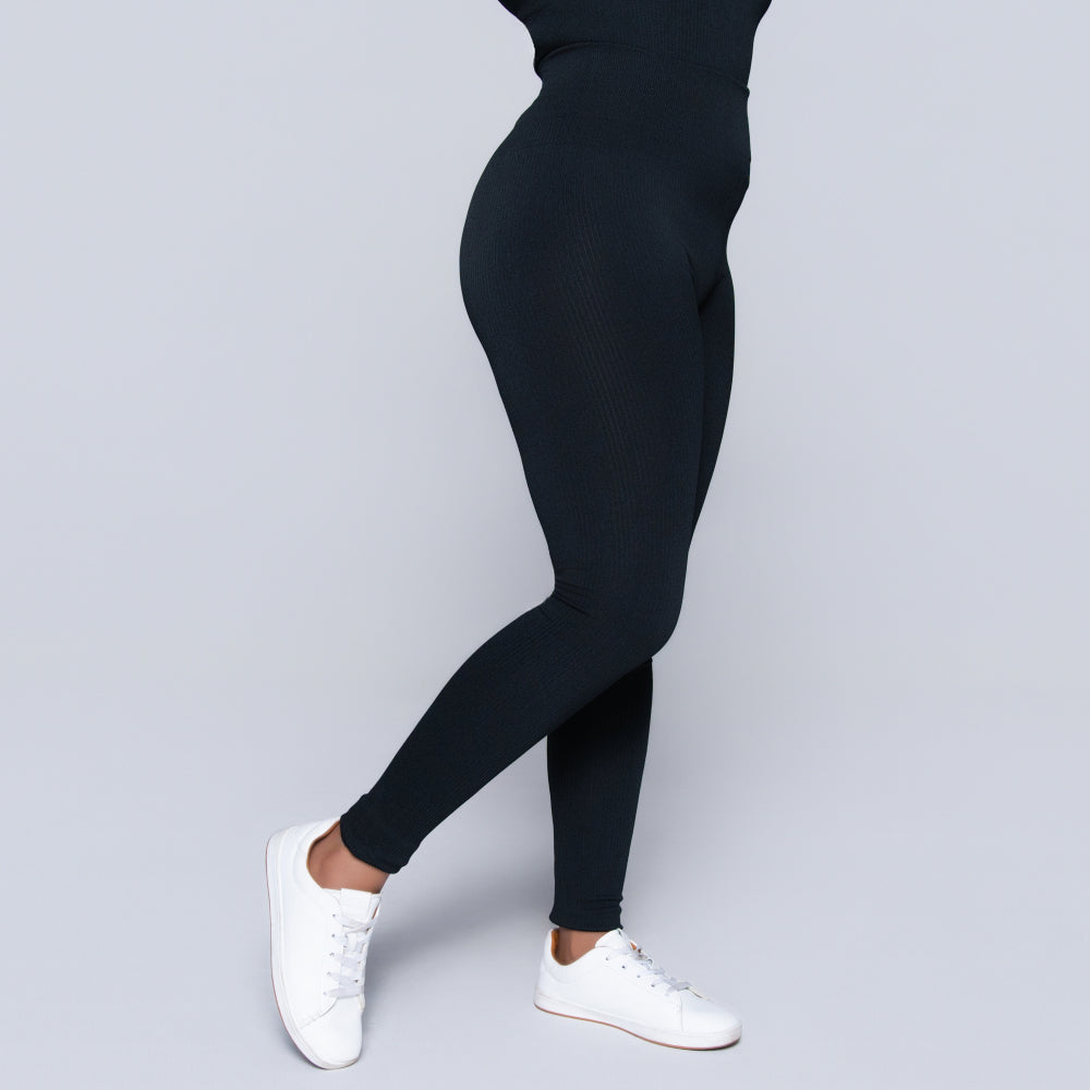 Black Frill Edit Gym Pants