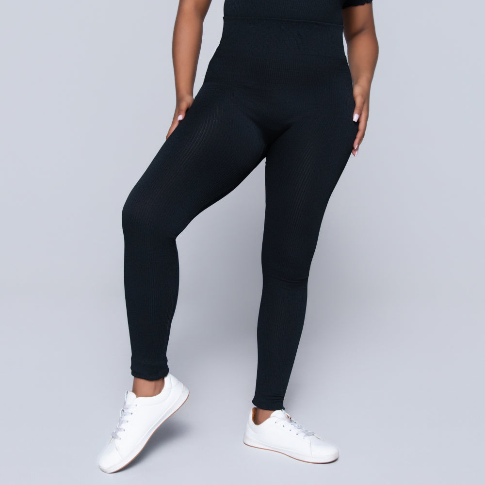 Black Frill Edit Gym Pants