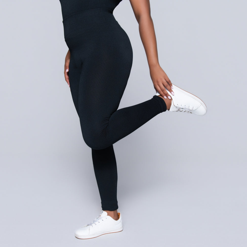 Black Frill Edit Gym Pants