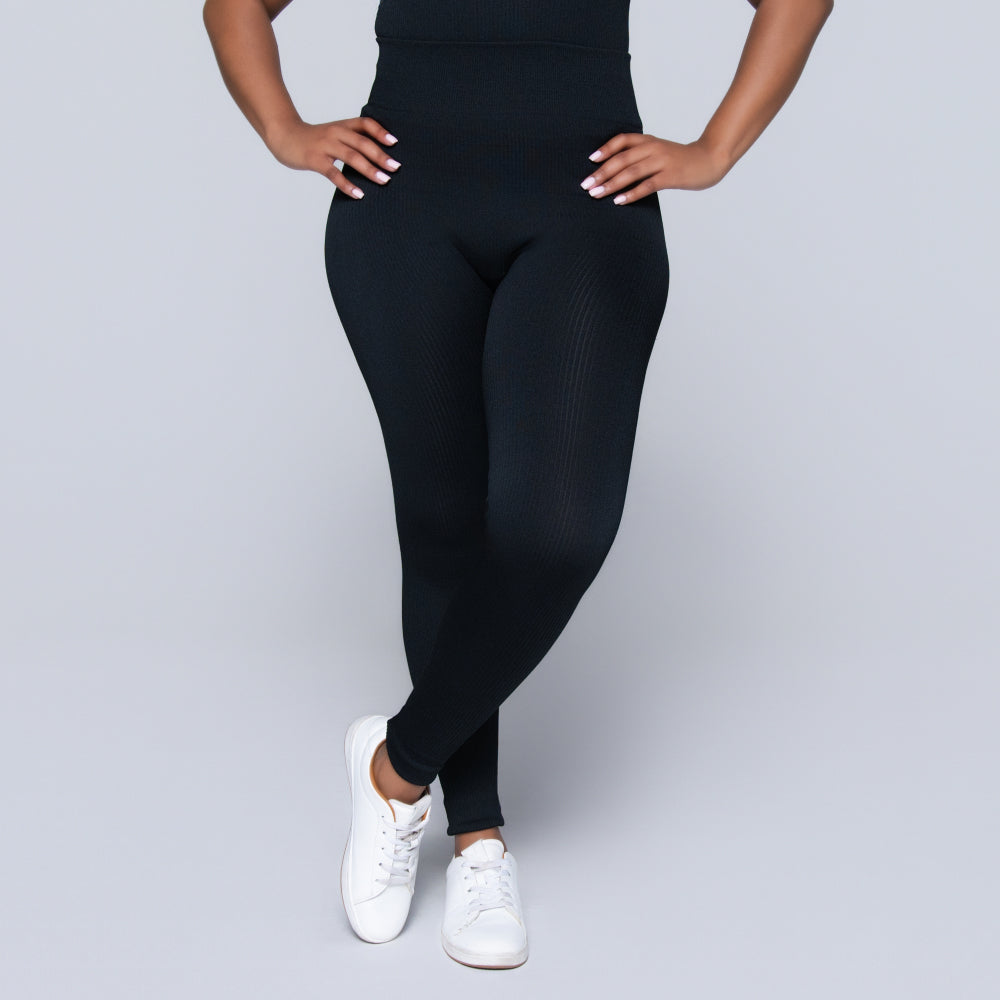 Black Frill Edit Gym Pants