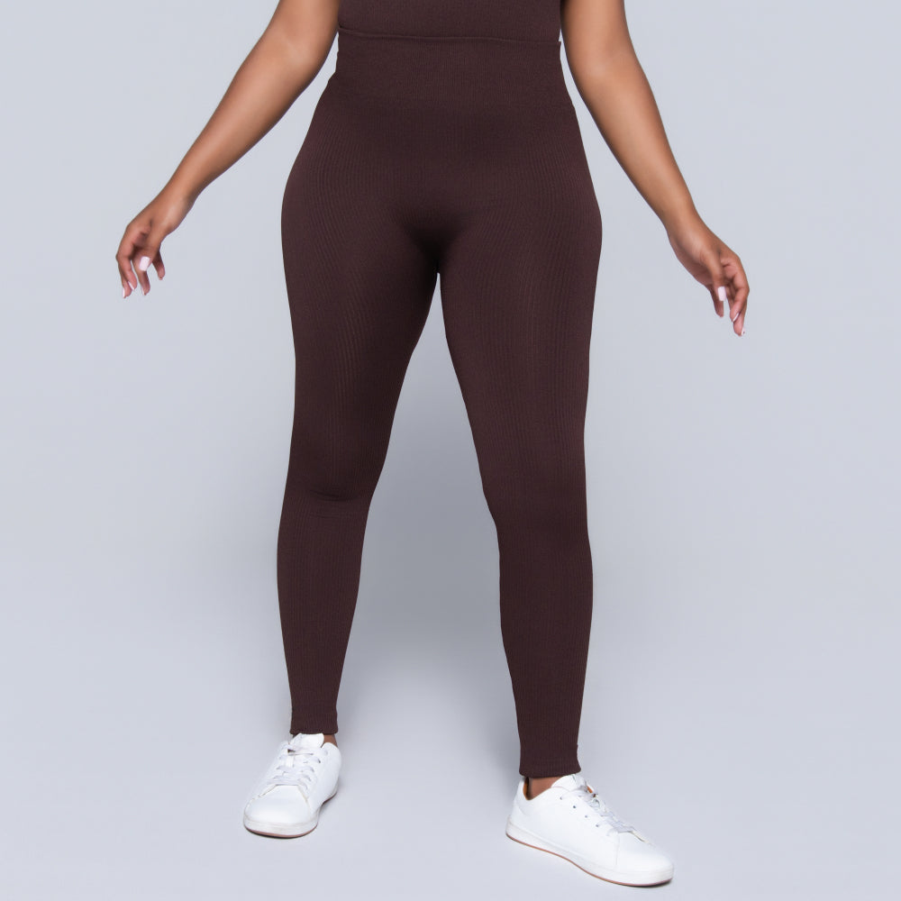 Brown Frill Edit Gym Pants