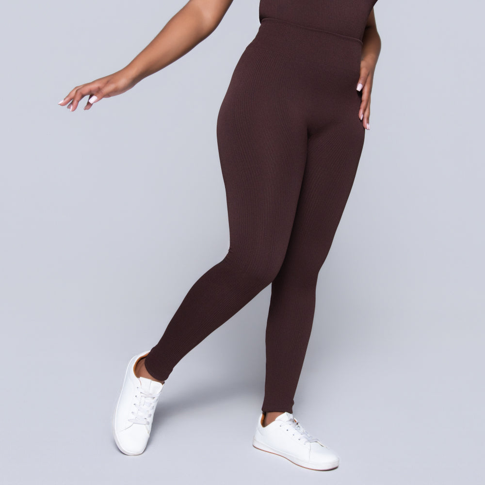Brown Frill Edit Gym Pants
