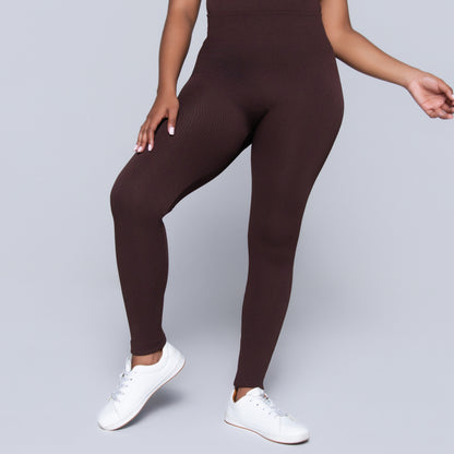 Brown Frill Edit Gym Pants