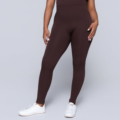Brown Frill Edit Gym Pants