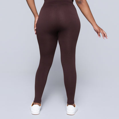 Brown Frill Edit Gym Pants