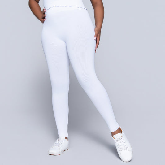 White Frill Edit Gym Pants