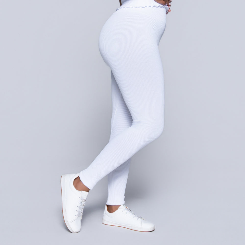 White Frill Edit Gym Pants