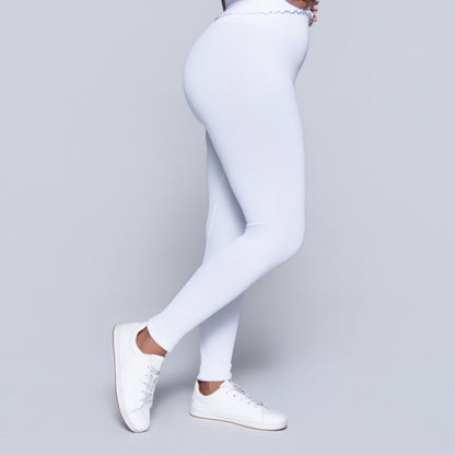 White Frill Edit Gym Pants