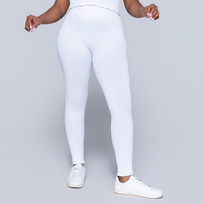 White Frill Edit Gym Pants