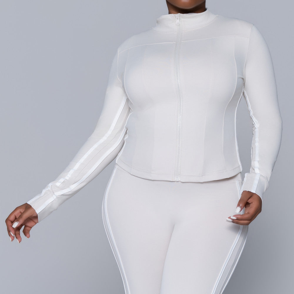 White Active Wear Gym Top