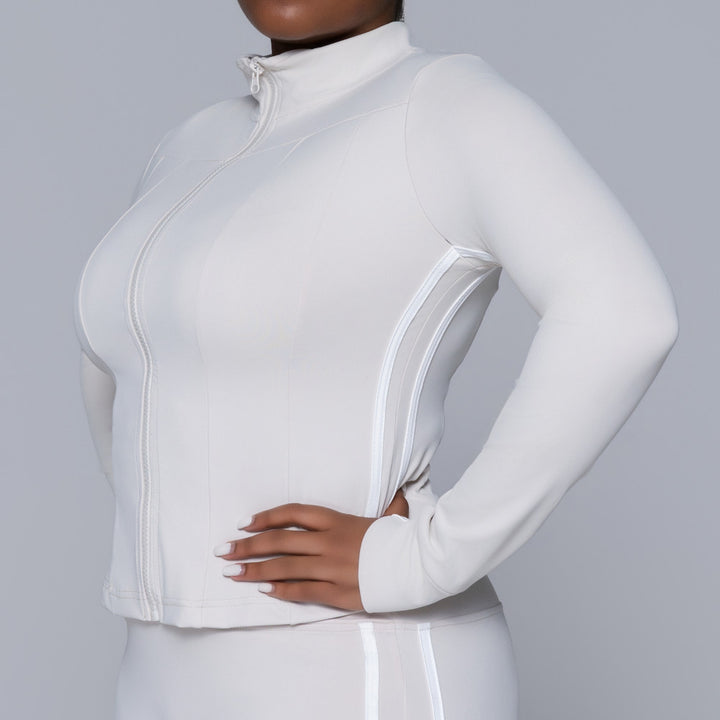 White Active Wear Gym Top