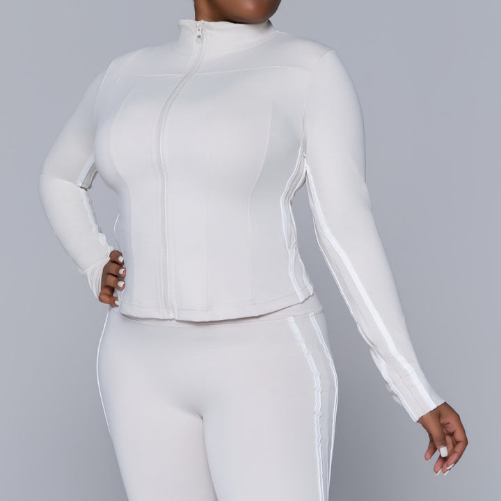 White Active Wear Gym Top