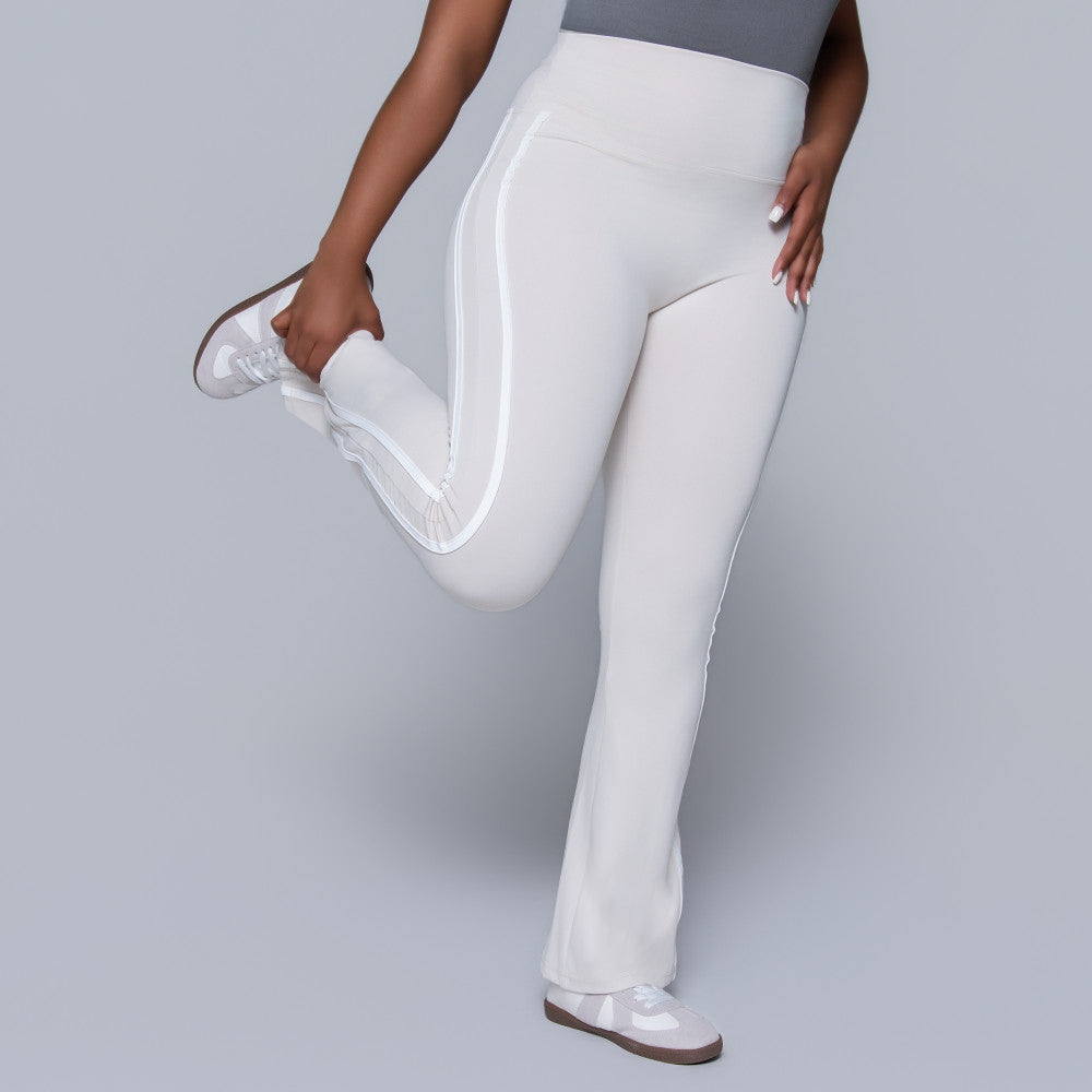 White Active Wear Gym Pants