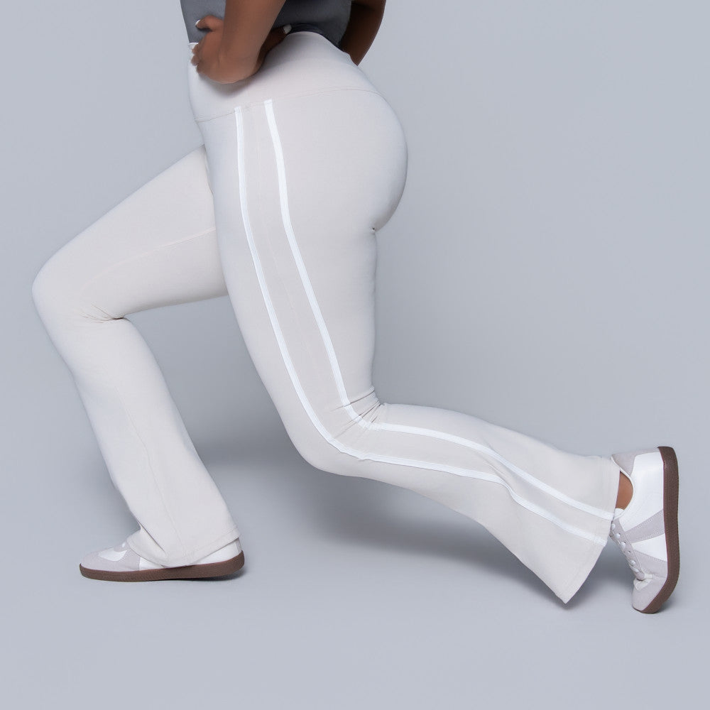 White Active Wear Gym Pants