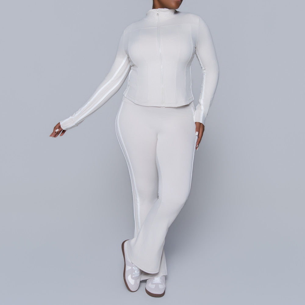 White Active Wear Gym Top