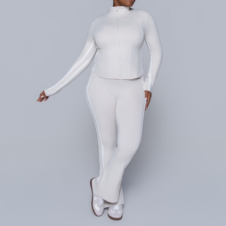 White Active Wear Gym Top