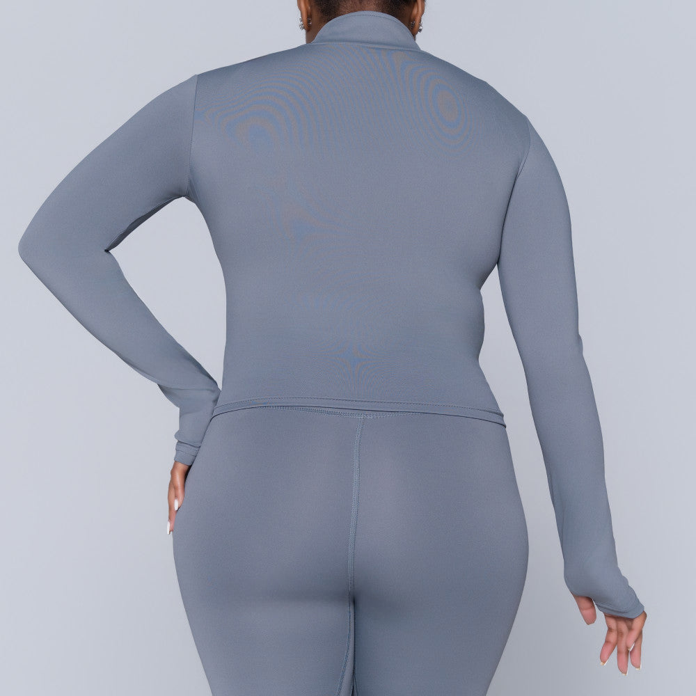 Grey Active Wear Gym Top