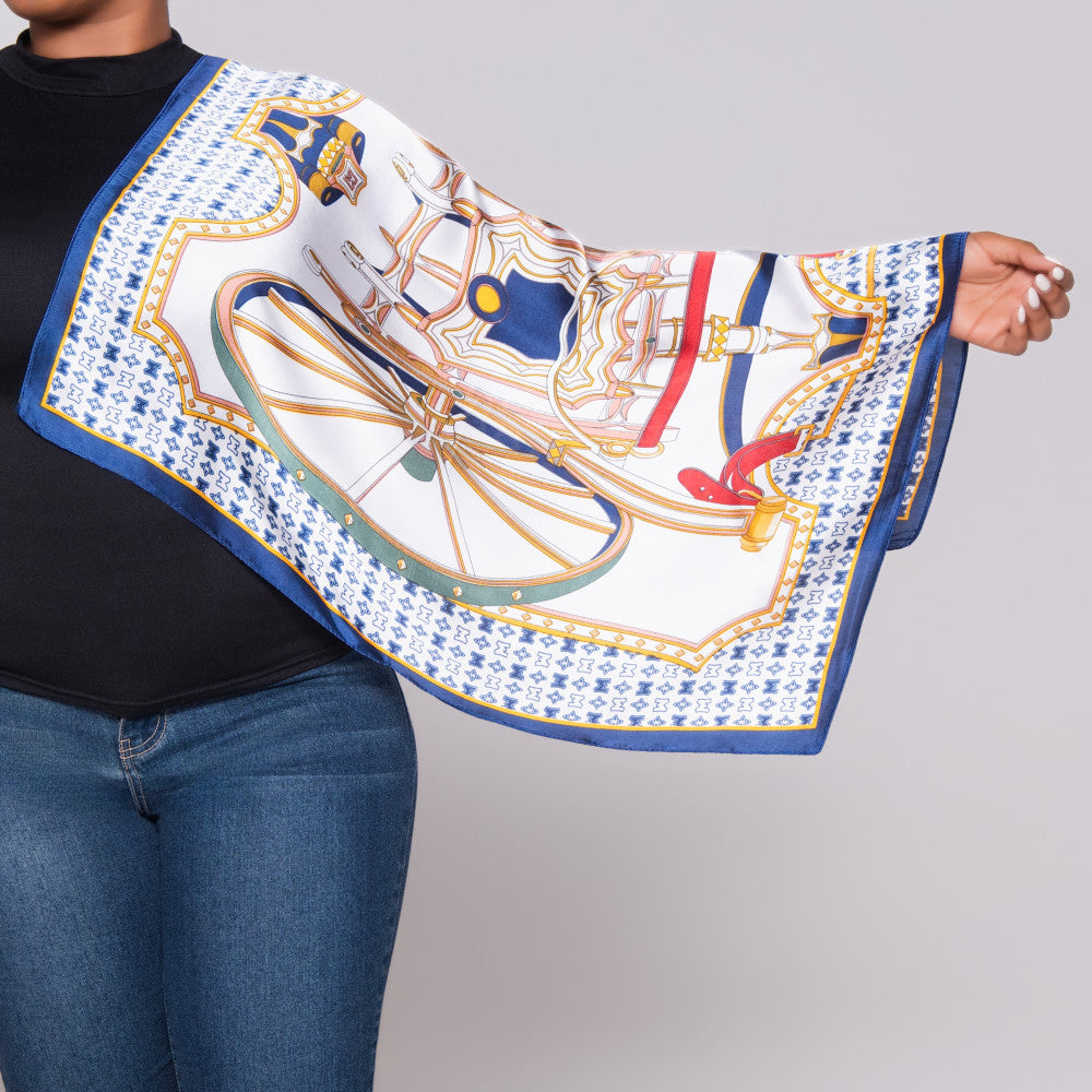 Ladies Navy Scarf
