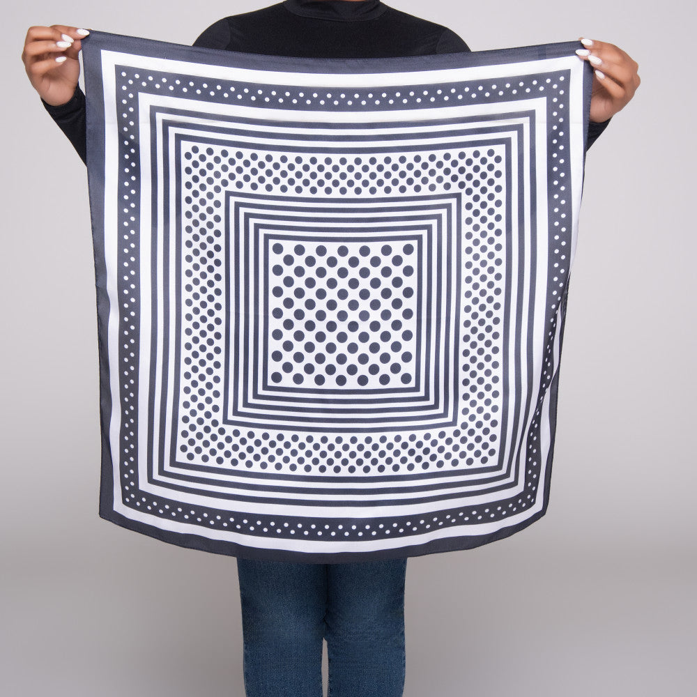 Navy Printed Scarves