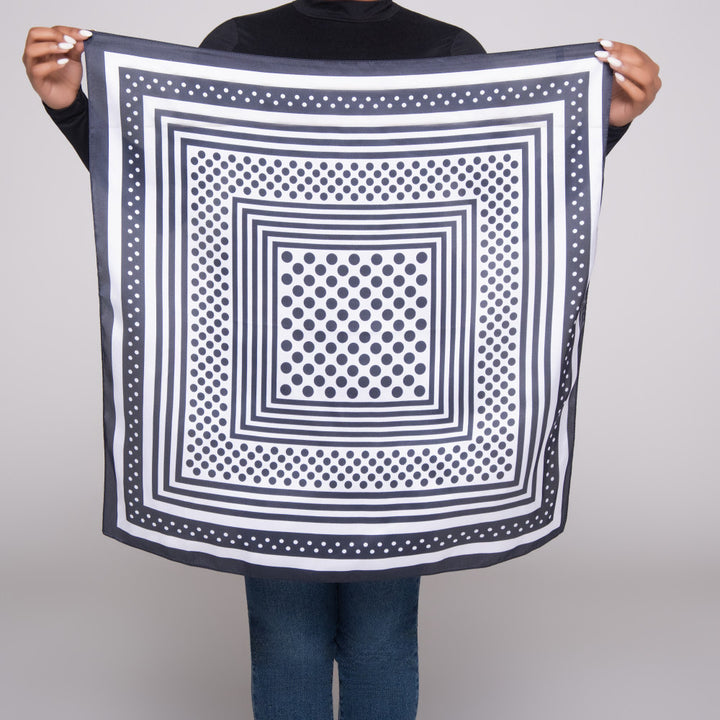 Navy Printed Scarves