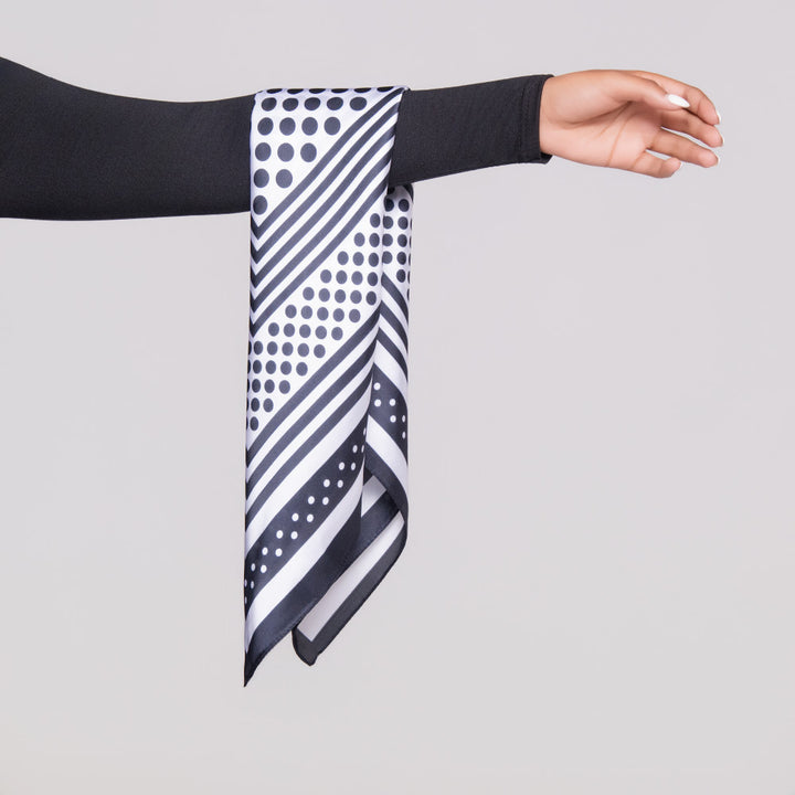 Navy Printed Scarves