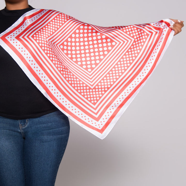 Red Printed Scarves