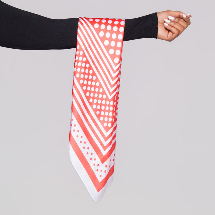 Red Printed Scarves