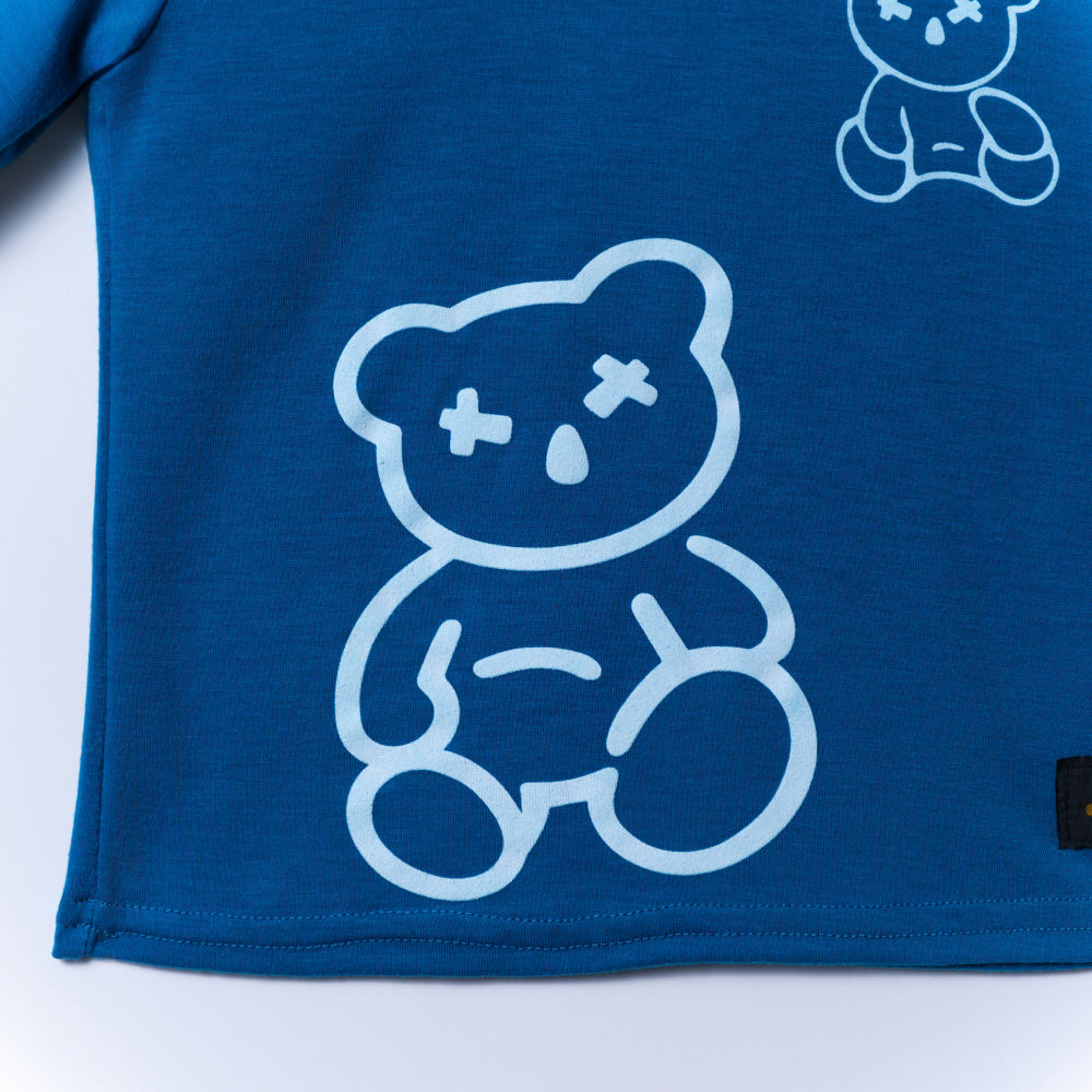 Teal Bear Print Boys Tee