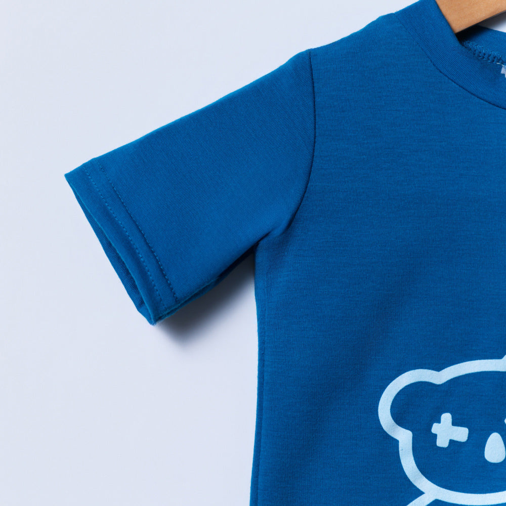Teal Bear Print Boys Tee