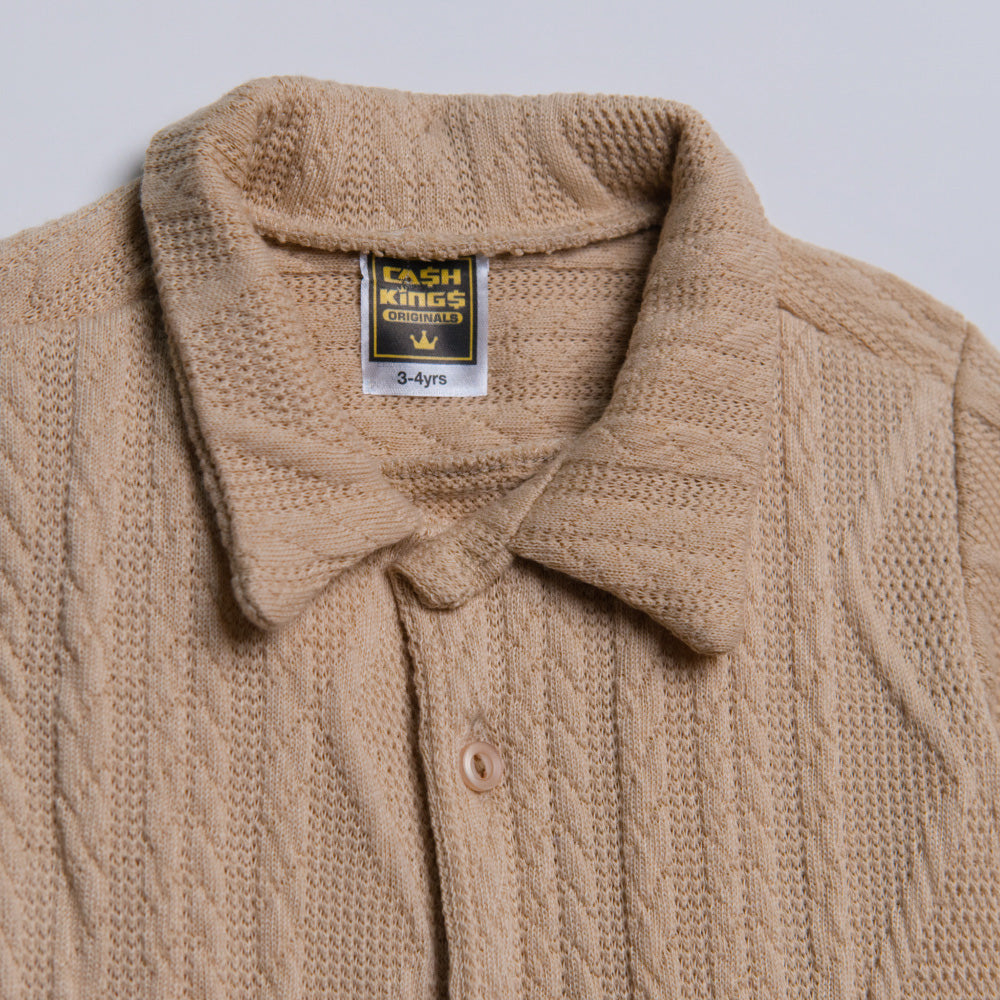 Boys Cable Knit Top And Shorts Set