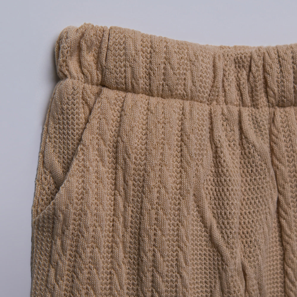 Boys Cable Knit Top And Shorts Set
