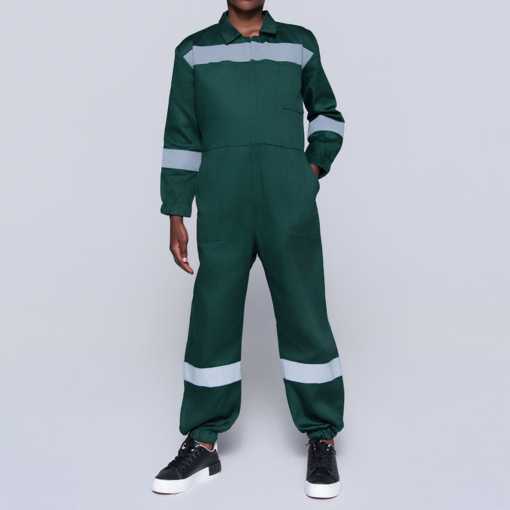 Boys Bottle Green Worksuit