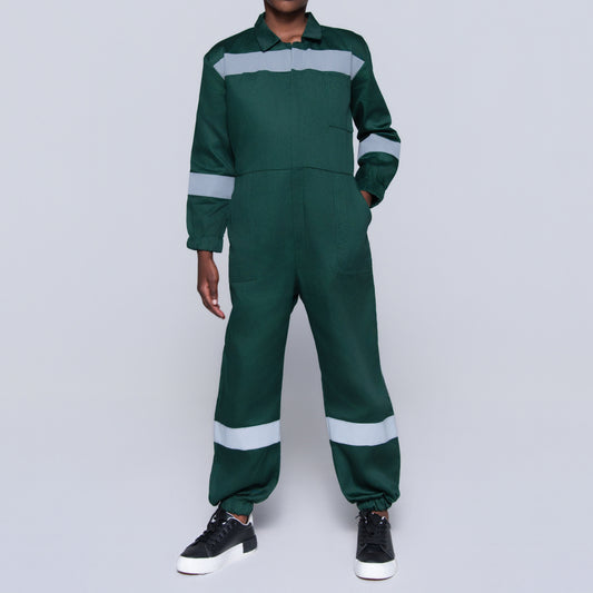 Boys Bottle Green Worksuit