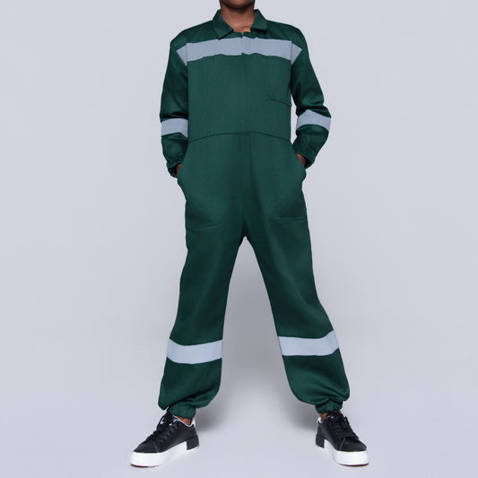 Boys Bottle Green Worksuit