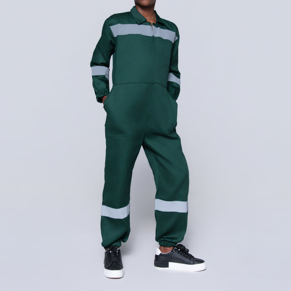 Boys Bottle Green Worksuit