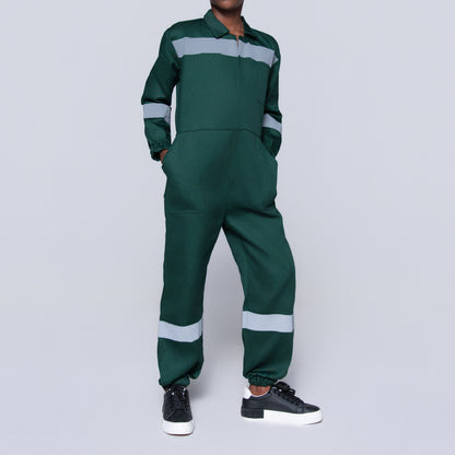 Boys Bottle Green Worksuit
