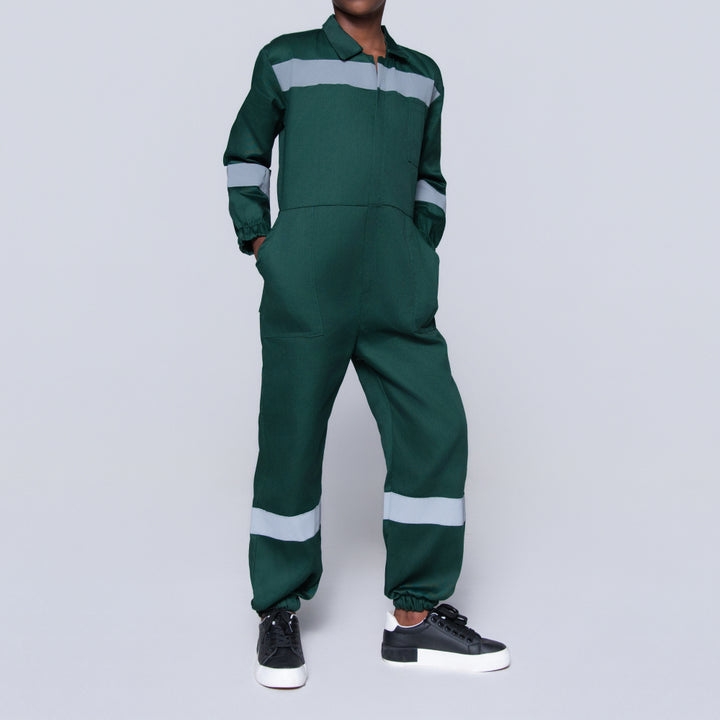 Boys Bottle Green Worksuit