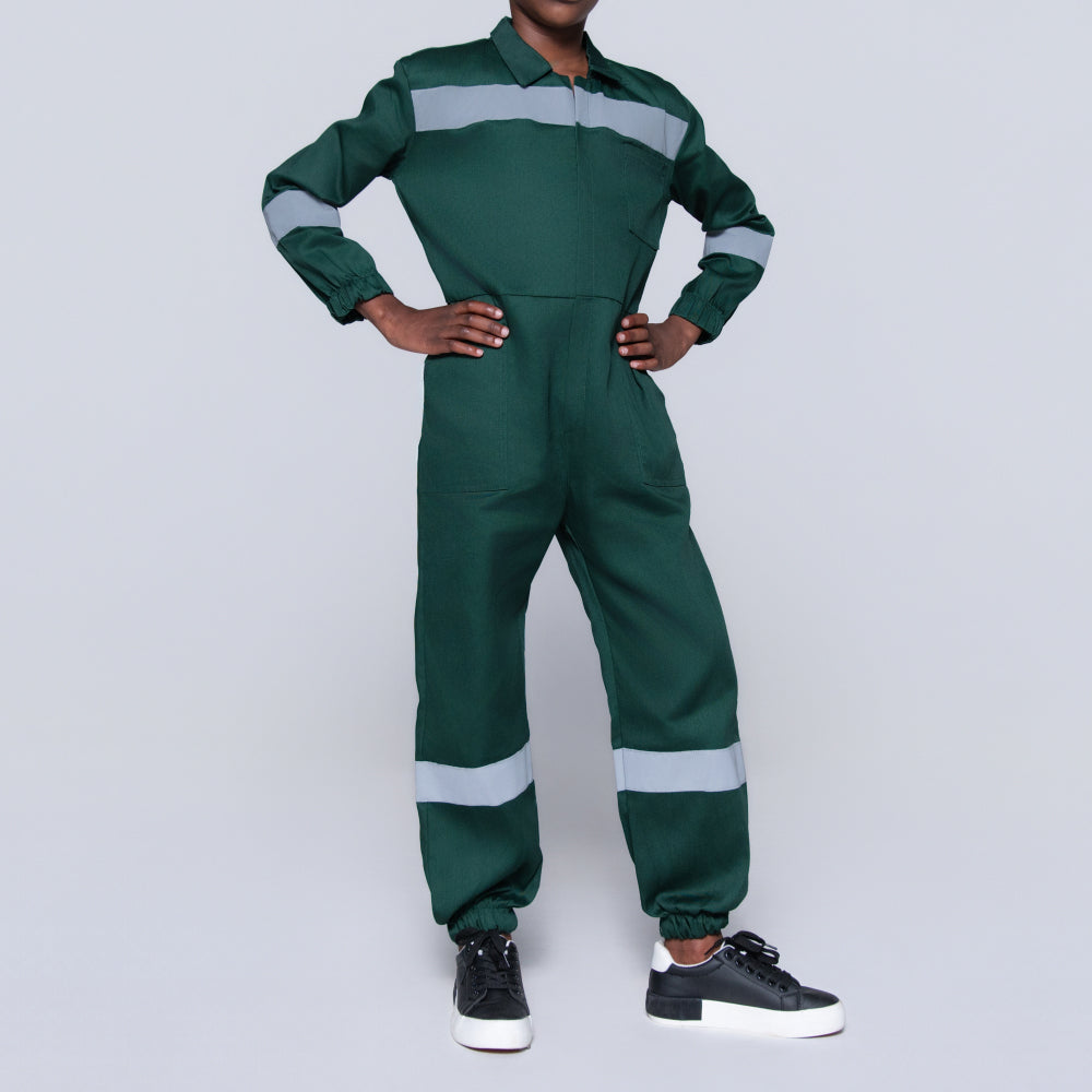 Boys Bottle Green Worksuit