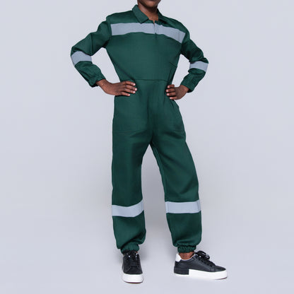 Boys Bottle Green Worksuit