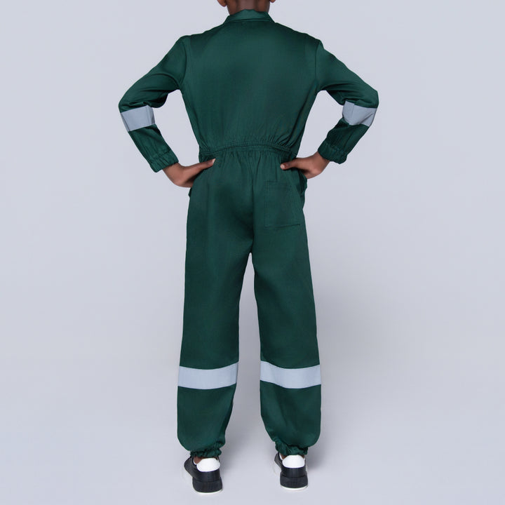 Boys Bottle Green Worksuit