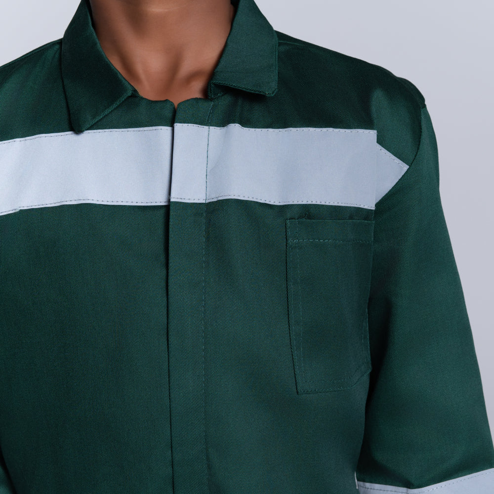 Boys Bottle Green Worksuit