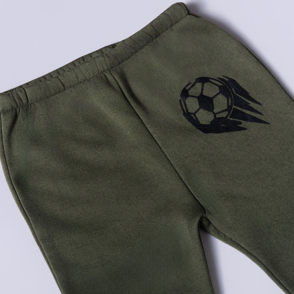 Boys Twin Pack Joggers (Olive And Charcoal)